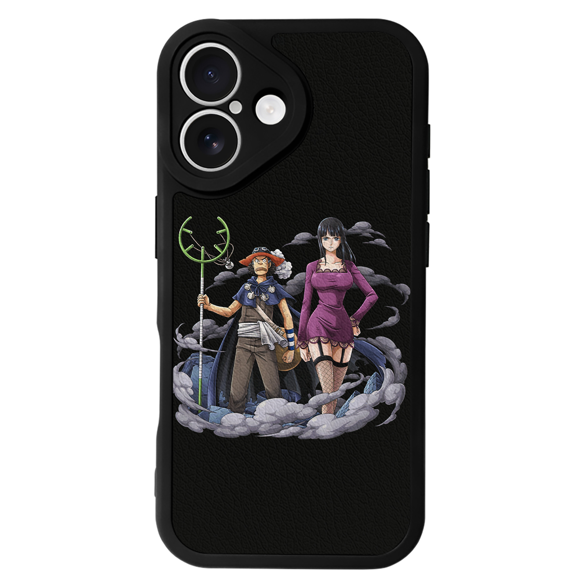 （画像用） ワンピース ニコ・ロビン ONE PIECE Nico Robin 【iPhone 16シリーズ対応】シリコンスマホケース（レザー調） 材質：シリコン